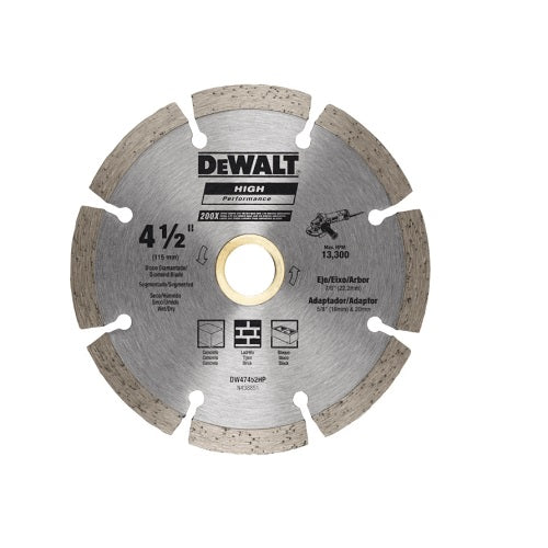 DISCO DIAMANTADO SEGMENTADO 4.1/2 DW47452HP DEWALT