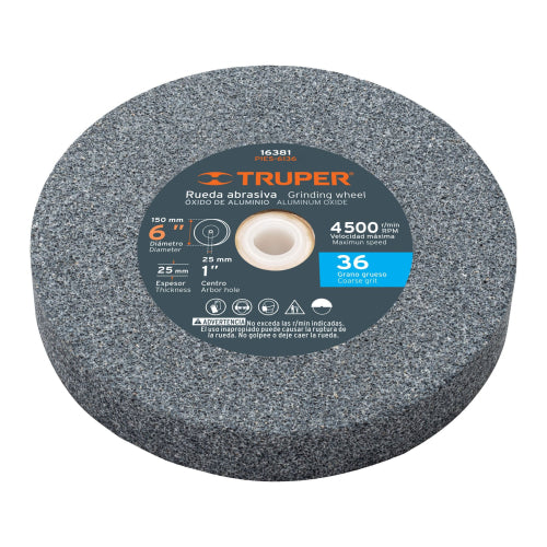 PIEDRA CIRCULAR 6 X 1 X 1 GR36 OX. ALUMINIO 16381 TRUPER