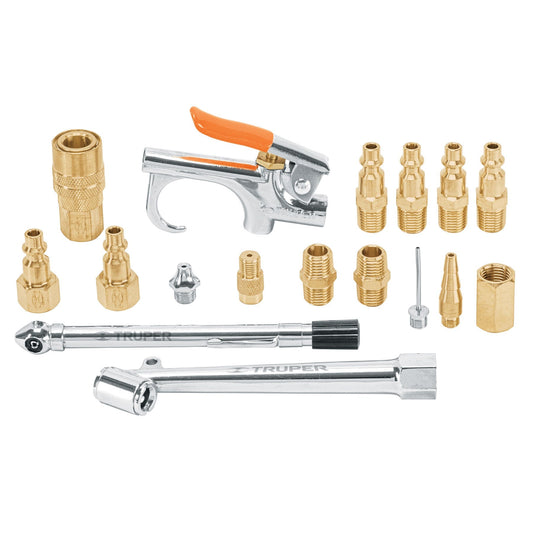 KIT ACCESORIOS NEUMATICOS 17PZ 19022 TRUPER