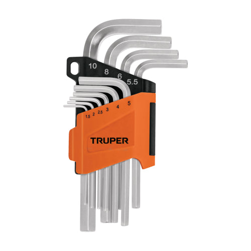 JGO 10 LLAVES HEXAGONALES MÉTRICAS 15536 TRUPER