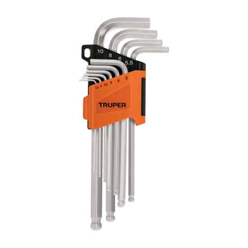 JGO LLAVES LARGAS MILIMETRICAS 10PZS P.BOLA 13644 TRUPER