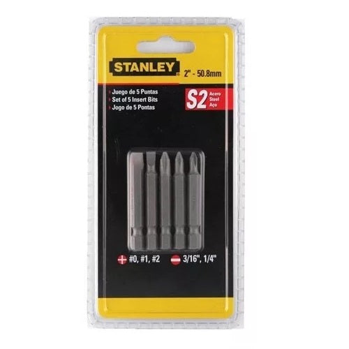 JGO PUNTAS 5PZ PH2 X 50MM 68-024 STANLEY