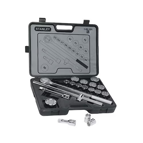 JGO DADO POLIGONAL 20PZ E3/4 22-50MM 89-101 STANLEY