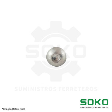 PERNO SOCKET BUTTON M6 X 25 RC INOX 304
