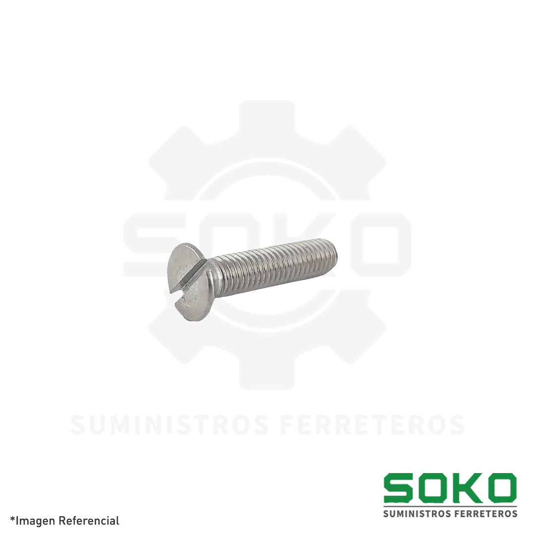 STOVE BOLT CABEZA FLAT M6 X 12 INOX 304