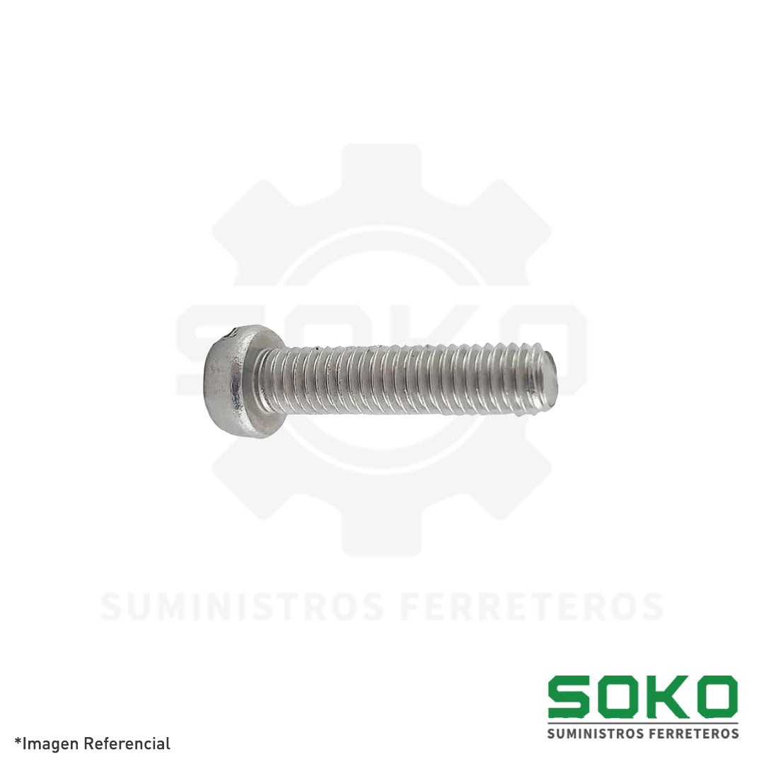 STOVE BOLT CABEZA PAN M6 X 35 INOX 304