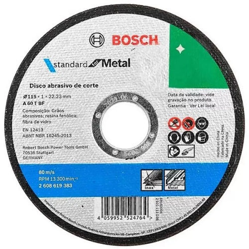 DISCO DE CORTE METAL 4.1/2 X 1.0MM A60TBF 2608619383 BOSCH