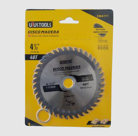 DISCO DE CORTE MADERA 4.1/2" X 40T DMA117 UYUSTOOLS