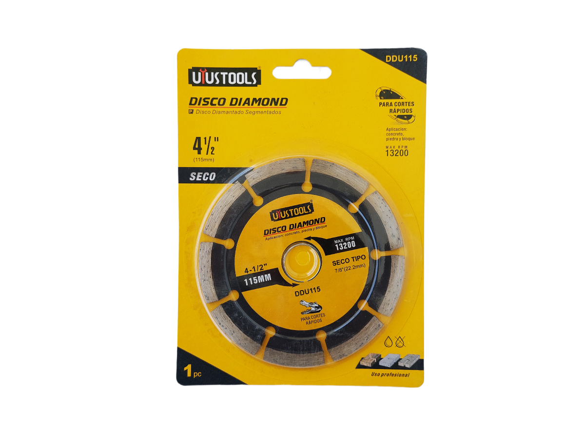 DISCO DIAMANTADO SEGMENTADO 4.1/2" DDU115 UYUSTOOLS