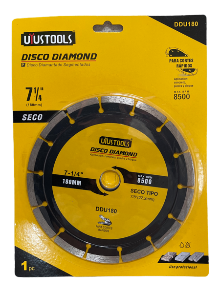 DISCO DIAMANTADO SEGMENTADO 7.1/4" DDU180 UYUSTOOLS