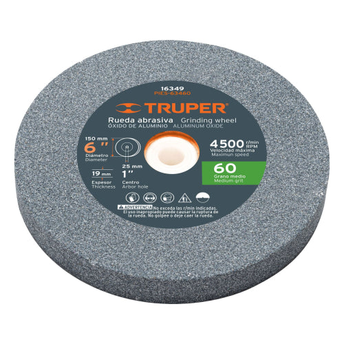 PIEDRA CIRCULAR 6 X 3/4 X 1 GR60 OX. ALUMINIO 16349 TRUPER