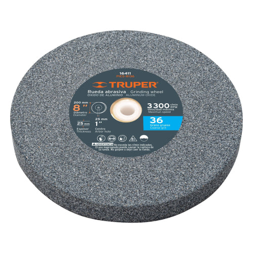 PIEDRA CIRCULAR 8 X 1 X 1 GR36 OX. ALUMINIO 16411 TRUPER