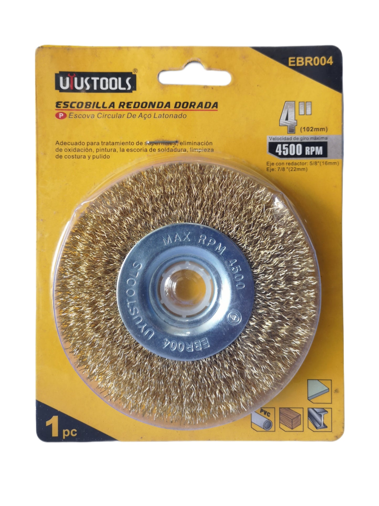 ESCOBILLA CIRCULAR ONDULADA 4" EBR004 UYUSTOOLS