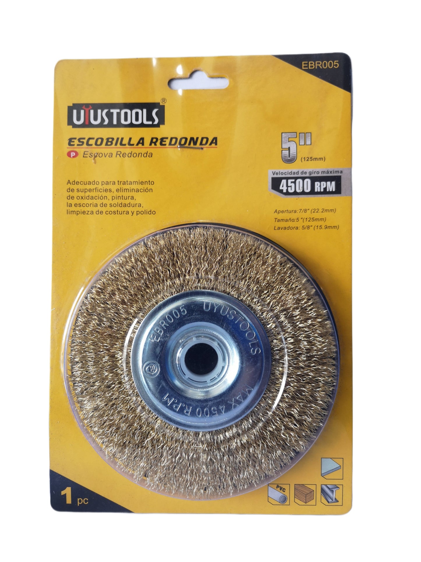 ESCOBILLA CIRCULAR ONDULADA 5" EBR005 UYUSTOOLS