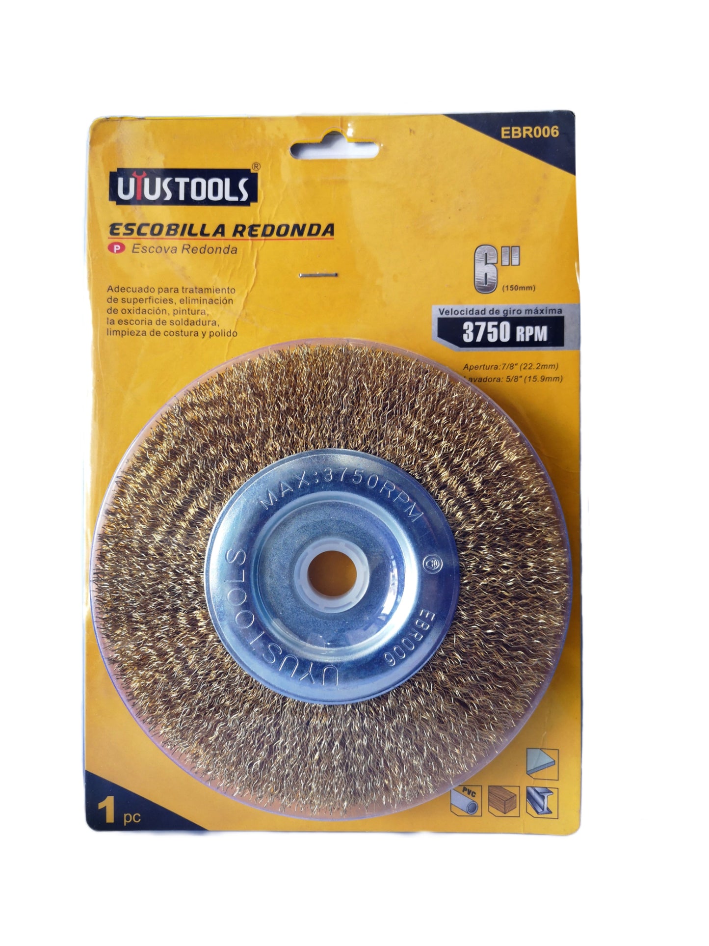 ESCOBILLA CIRCULAR ONDULADA 6" EBR006 UYUSTOOLS