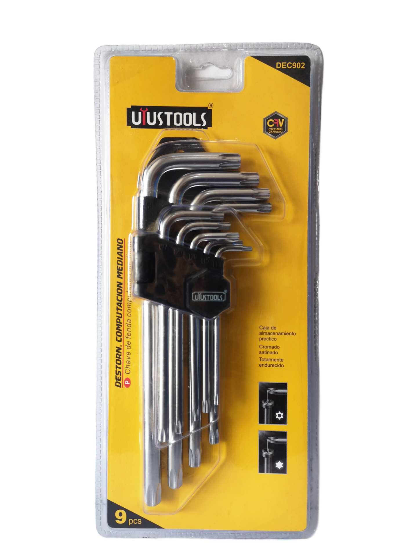 JGO LLAVE L TORX SEGURIDAD LARGO 9PZ DEC902 UYUSTOOLS