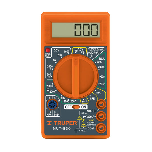 MULTIMETRO DIGITAL ESCOLAR 10400 TRUPER