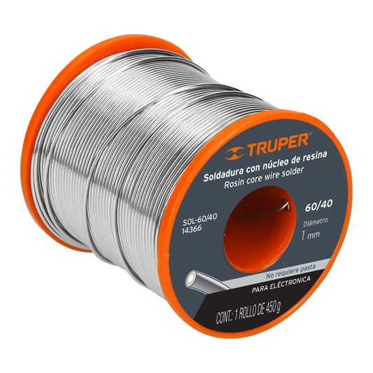 ESTAÑO CON RESINA 60/40 (73 M) 14366 TRUPER X ROLLO