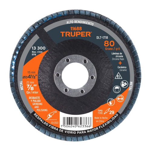DISCO FLAP DE 4.1/2 11688 TRUPER