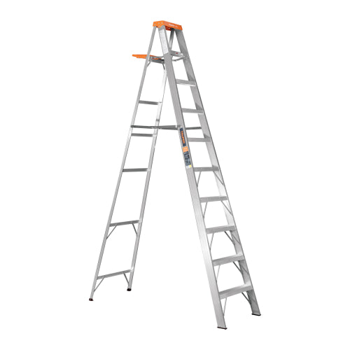 ESCALERA DE TIJERA 9 PELDAÑOS Y BANDEJA 10436 TRUPER