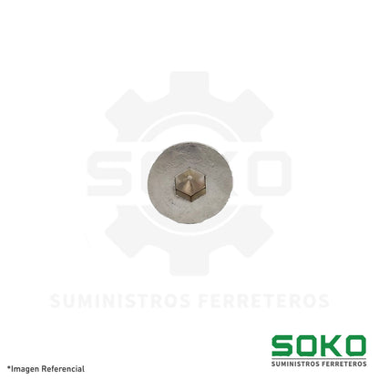 PERNO SOCKET CABEZA AVELLANADA M12 X 25 RC INOX 304