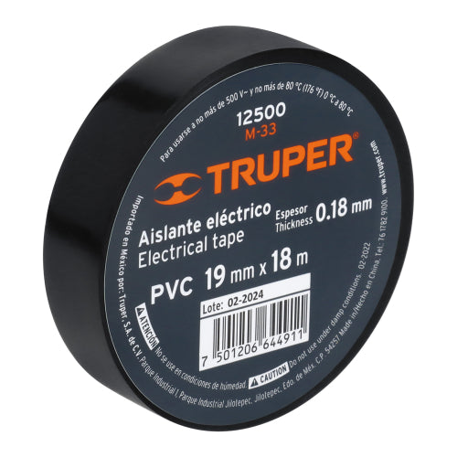 CINTA AISLANTE NEGRO 12500 TRUPER