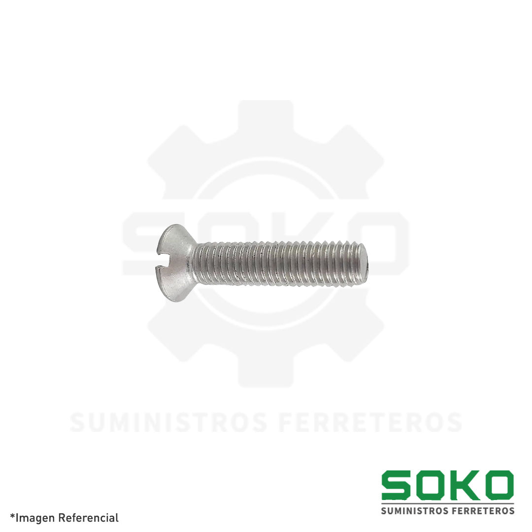 STOVE BOLT CABEZA FLAT M10 X 25 INOX 304
