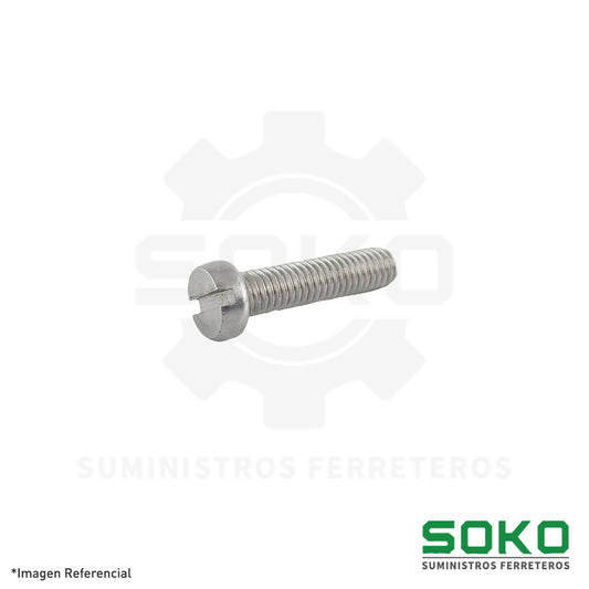STOVE BOLT CABEZA PAN 1/4 X 3/4 INOX 304