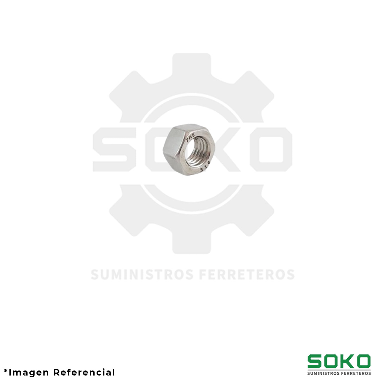 TUERCA HEXAGONAL M12 RC INOX 316