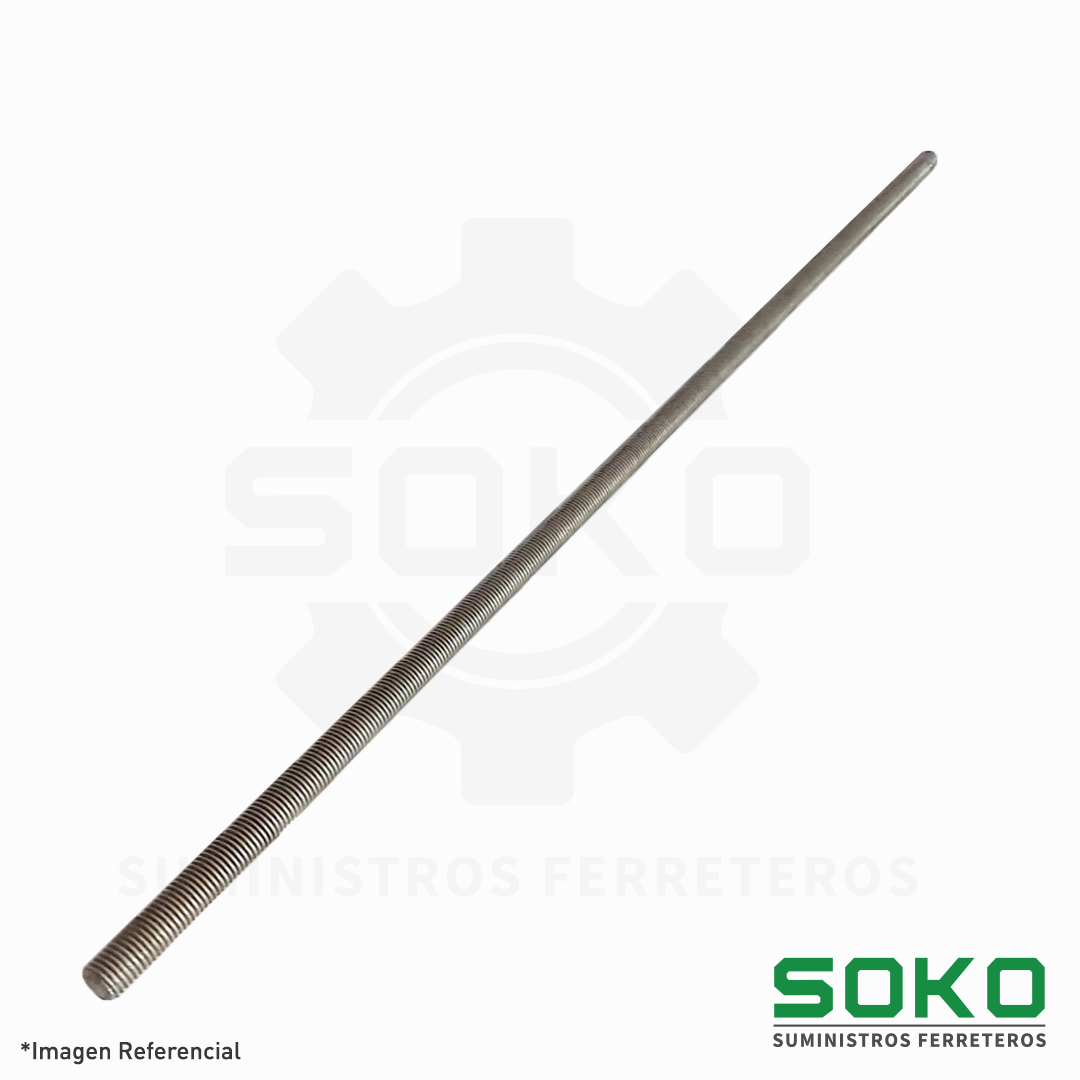 BARRA ROSCADA 1/2 X 1.00 M UNC INOX 316