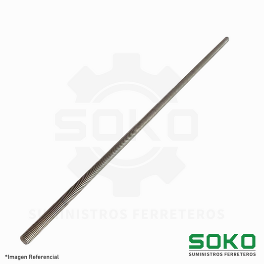 BARRA ROSCADA 1 X 1.00 M UNC INOX 316